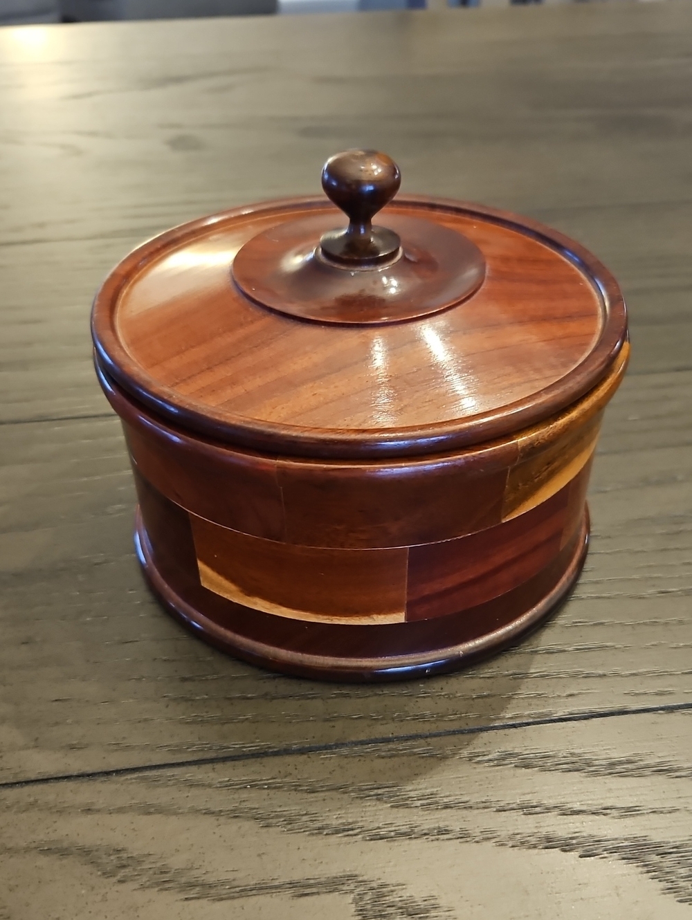 Vintage Wooden Decorative Storage Box with Lid - Brown